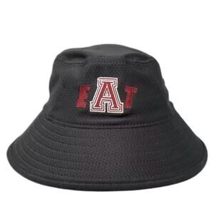 Alabama Crimson Tide NCAA New Era Black Bucket Hat Size L EAT Logo Embroidered